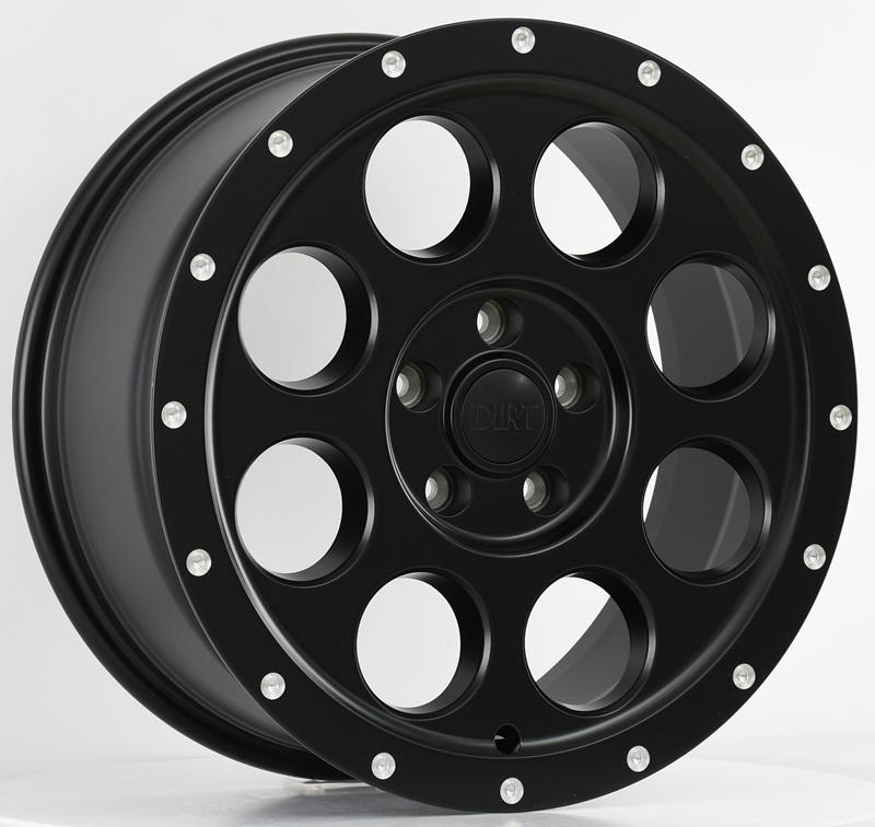 DIRT A.T D214 Flatblack milled rivets 8x18 6x120 ET45 CB74,6