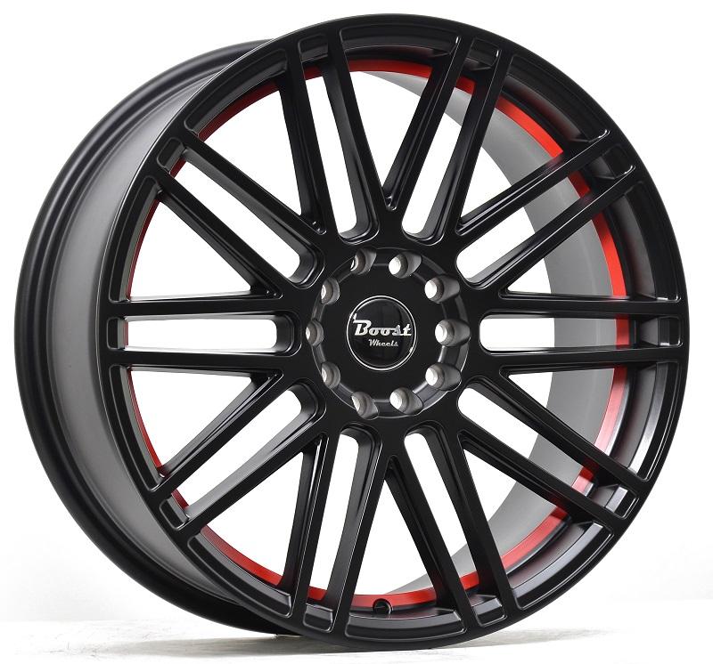 Boost Wheels B362 Glossblack Red stripe 8x18 5x108/112 ET38 CB73,1